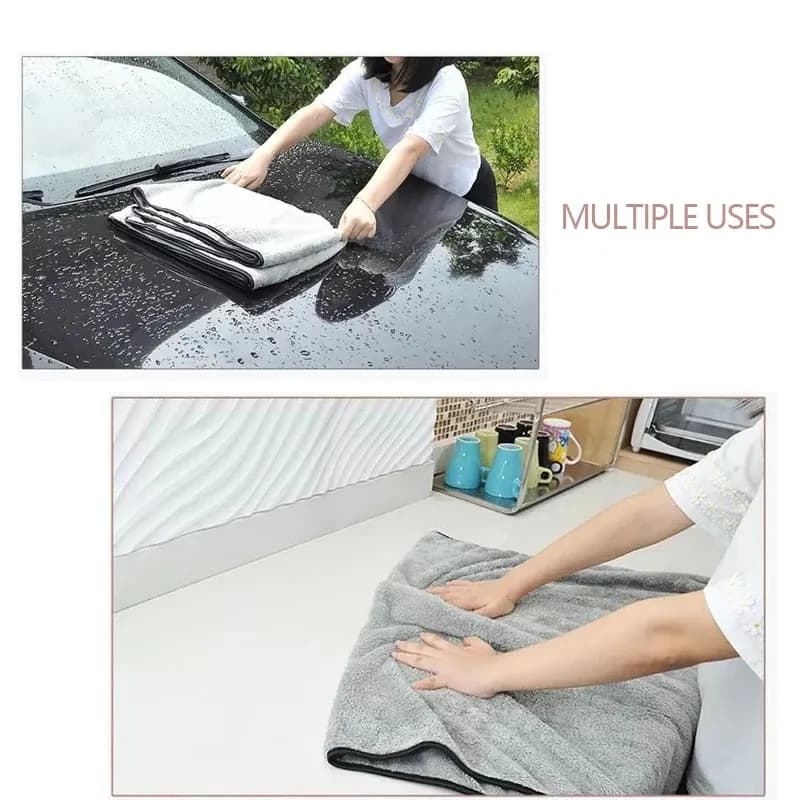 Toalha de microfibra para secar o carro, detalhe 2