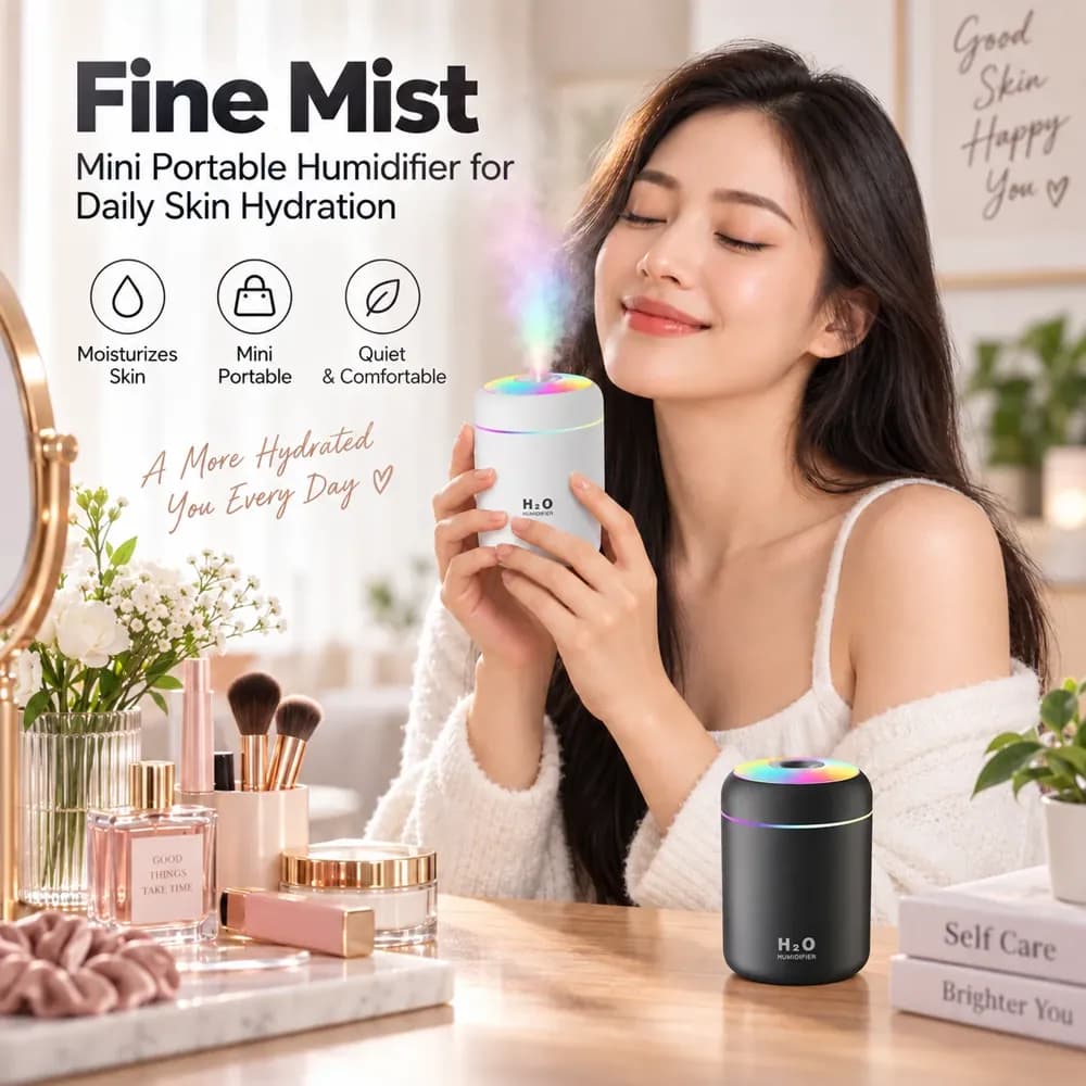 Mini umidificador de ar com luz, detalhe 4